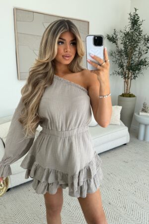 Pre Order: Serena Playsuit Taupe