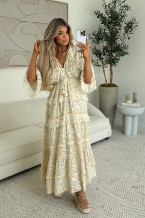 Lorenza Dress Gold